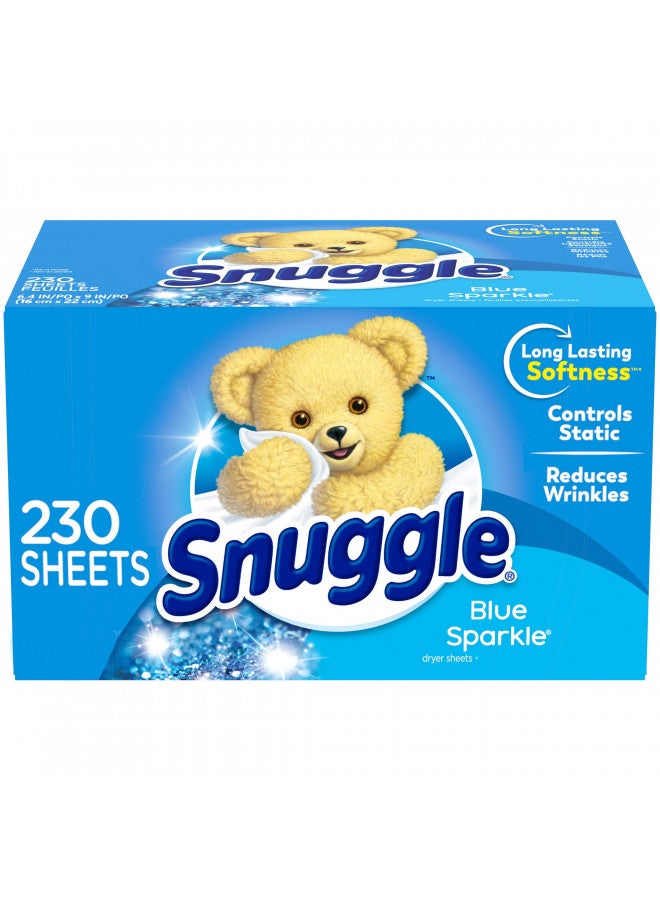 Snuggle Fabric Softener Dryer Sheets, Blue Sparkle, 230 Count - Image 1