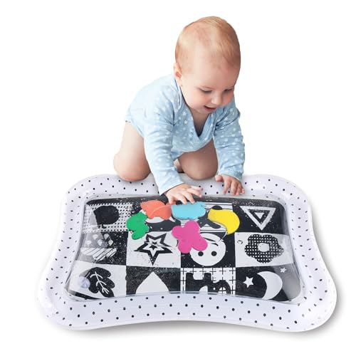 The Peanut Shell The Peanutshell Tummy Time Water Play Mat for Babies Girls or Boys High Contrast Sensory Developmental Toy Infant Baby Floor Toys Games Baby Essentials Must Haves Montessori - Image 1