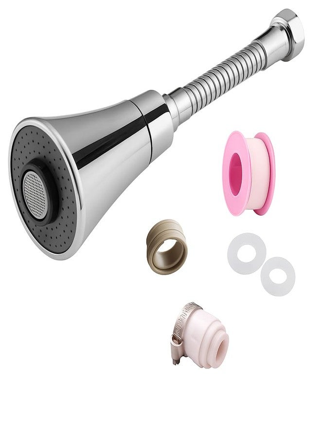 FLAVION 360° Flexible Faucet Extender Tap with Splash Filter,Kitchen Sink Water Saving Nozzle Sprayer Ideal for Bathroom & Kitchen,restaurants and utility sinks.(FAUCET-E-LONG 1PCS, PACK OF 1) - Image 1