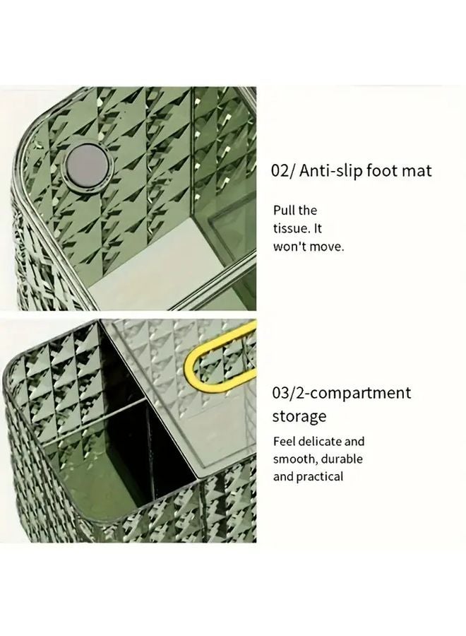حامل جهاز التحكم عن بعد الشفاف وغطاء صندوق المناديل منظّم عصري موفر للمساحة - Image 5