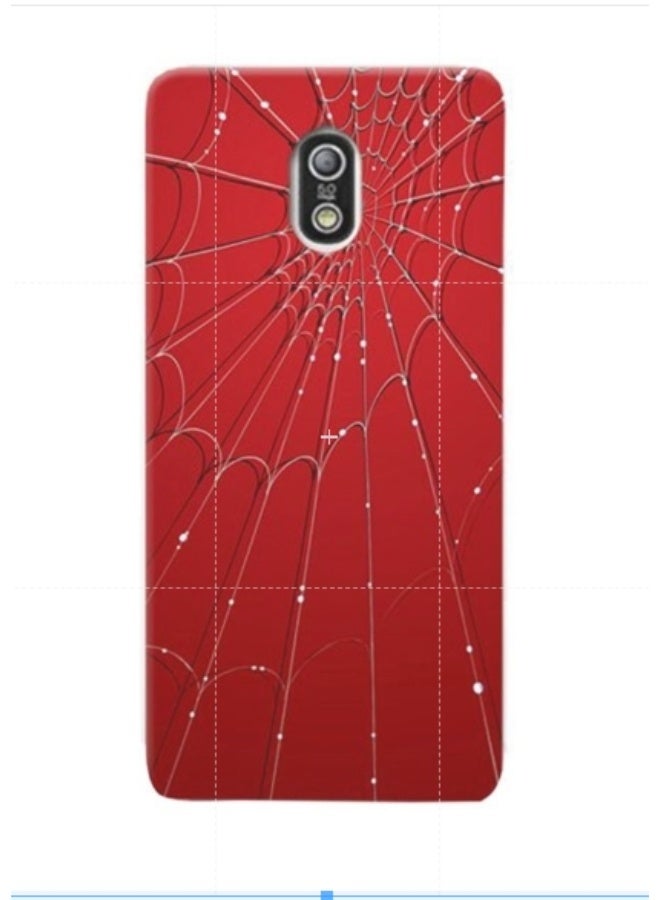 غطاء حماية واقٍ بنقش شبكة العنكبوت لهاتف إنفينيكس هوت X507 أحمر