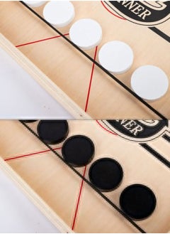 MARGOUN MARGOUN Fast Puck Game, Foosball Winner Board Game, Wooden Hockey Chess Table Game Sling Games Paced Puck Winner Wood Board Sport Toys (Small)  - Image 4