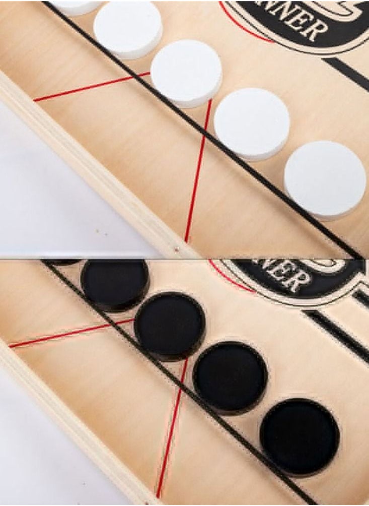 MARGOUN MARGOUN Fast Puck Game, Foosball Winner Board Game, Wooden Hockey Chess Table Game Sling Games Paced Puck Winner Wood Board Sport Toys (Small)  - Image 4