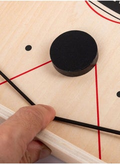 MARGOUN MARGOUN Fast Puck Game, Foosball Winner Board Game, Wooden Hockey Chess Table Game Sling Games Paced Puck Winner Wood Board Sport Toys (Small)  - Image 3
