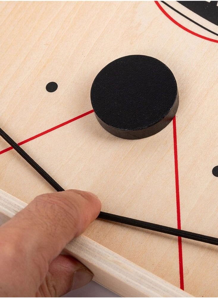 MARGOUN MARGOUN Fast Puck Game, Foosball Winner Board Game, Wooden Hockey Chess Table Game Sling Games Paced Puck Winner Wood Board Sport Toys (Small)  - Image 3