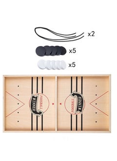 MARGOUN MARGOUN Fast Puck Game, Foosball Winner Board Game, Wooden Hockey Chess Table Game Sling Games Paced Puck Winner Wood Board Sport Toys (Small)  - Image 2