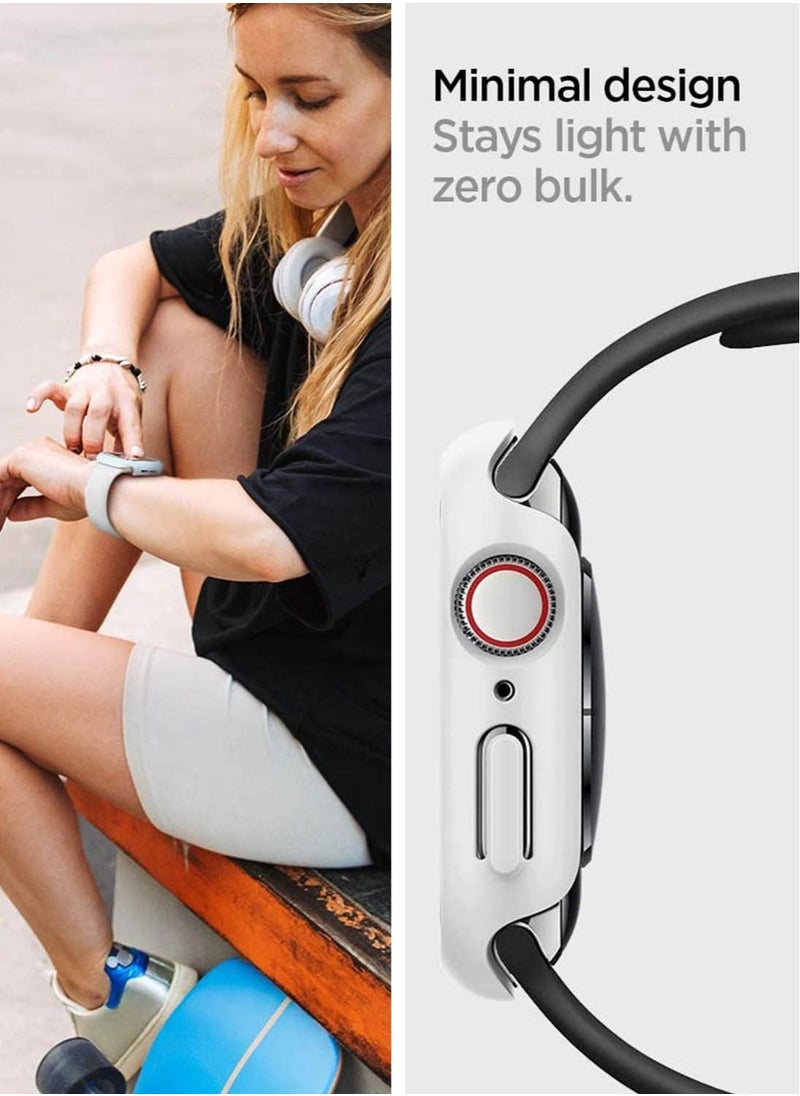 Spigen Thin Fit for Apple Watch 44mm Series 6 / SE / 5 / 4 Case Cover -White  - Image 4