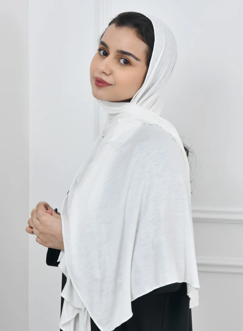 HAWRAA ABAYA White cotton scarf