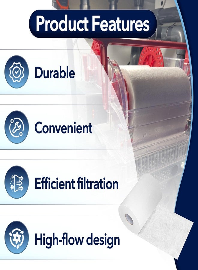 CuraceQ 4PCS Replacement Roll for Reefmat 1200, 115' Long x 6.78" High Replacement Fleece roll Compatible with Red Sea, Roller Mat for Red Sea Fits for Automatic Filtration of Impurities - Image 5