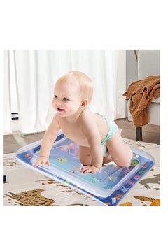 SYOSI Inflatable Tummy Time Water Mat Baby Sensory Toys Water Play Mat For Baby Early Development Inflatable Water Mat Baby Playmat Sensory Tummy Time Mat For 0-12 Months Activity Toys Mermaid  - Image 2