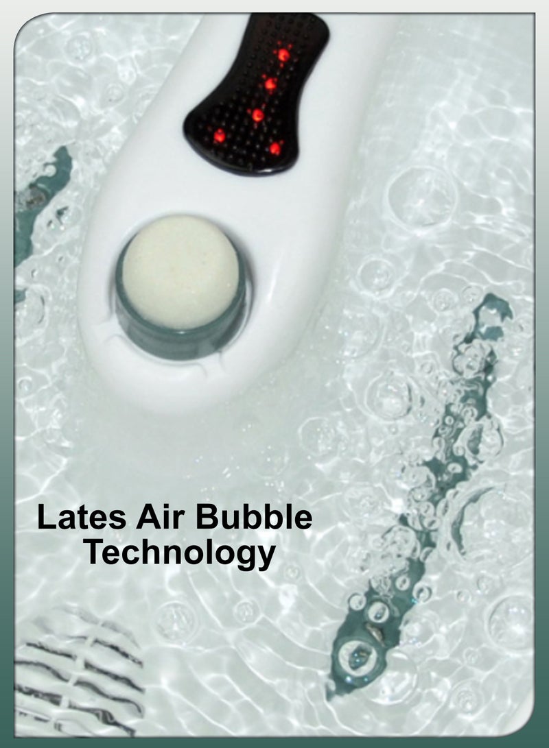 دي بلو جهاز سبا كهربائي لإزالة السموم من القدمين مع فقاعات هواء للتدفئة ، جهاز تدليك شياتسو ، حمام صغير ، حوض نقع بالأشعة تحت الحمراء ، دلو باديكير لتخفيف التعب وتخفيف إجهاد الجسم للأقدام المتعبة - Image 5