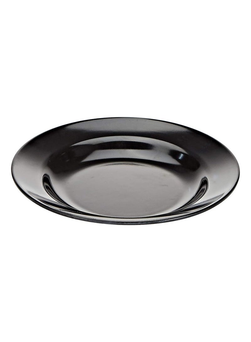 Servewell Melamine Round Rim Soup Serving Plate-23CM-Black - Image 1