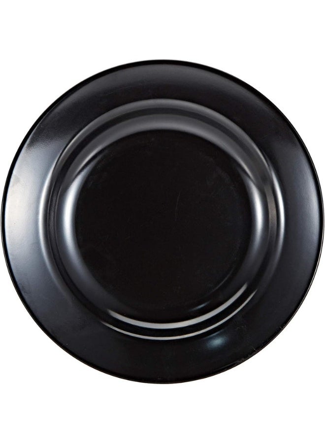 Servewell Melamine Round Rim Soup Serving Plate-23CM-Black - Image 2