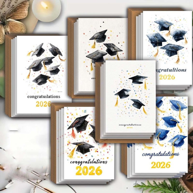 48 Pcs Greeting Cards With Envelopes For Birthday Christmas Graduation Valentine Day Academic Events School Office Party Supplies - Image 2