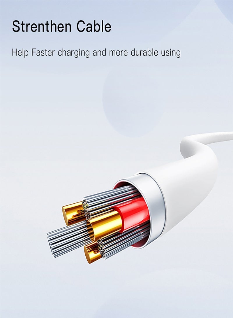 Yesido CA154 Charging Data Cable 1 Meter 60W PVC Type-C to Type-C Fast Charging Data Cable - White - Image 5