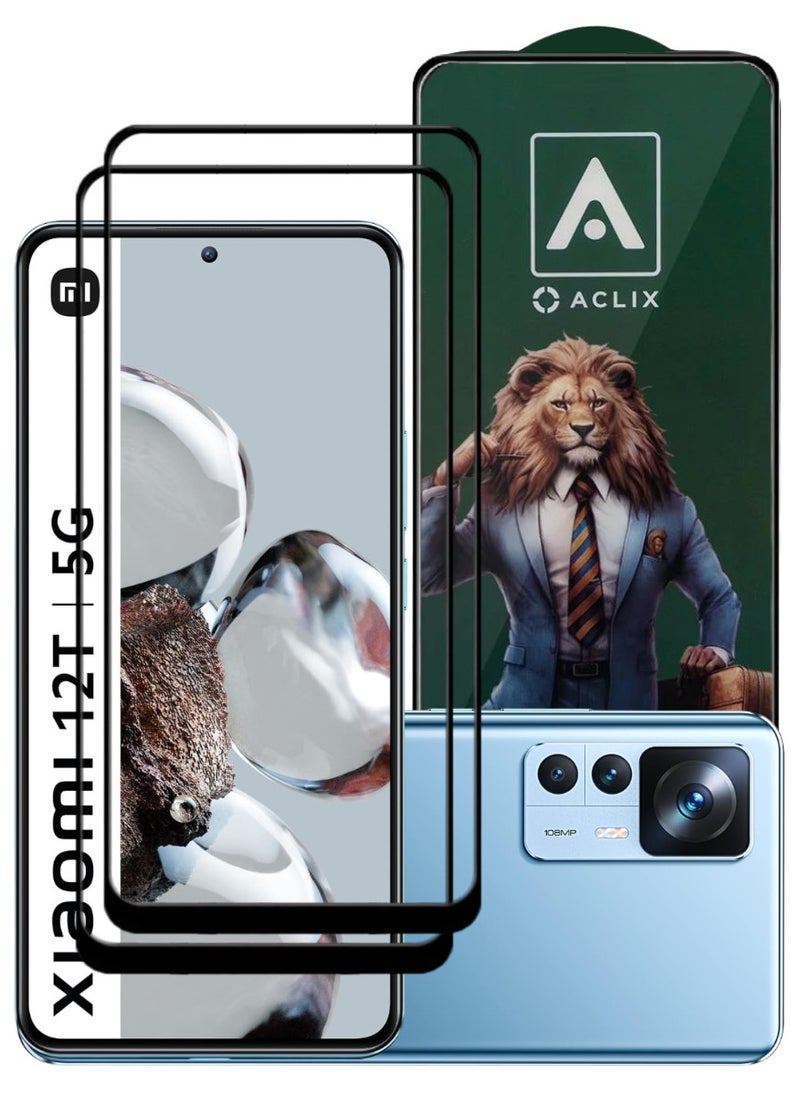 ACLIX 2 Pieces Antistatic ESD Dustproof Premium Quality High Definition Tempered Glass Screen Protector Designed For Xiaomi 12T - Image 1