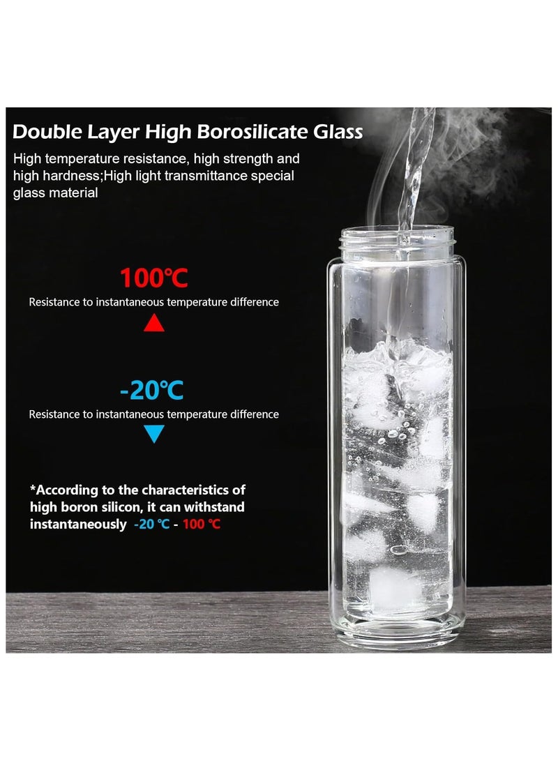 كوب شاي مع مصفاة مغناطيسية، زجاجة سفر عازلة للحرارة مزدوجة الطبقات سعة 350 مل، كوب سفر محمول مضاد للتسرب - Image 5