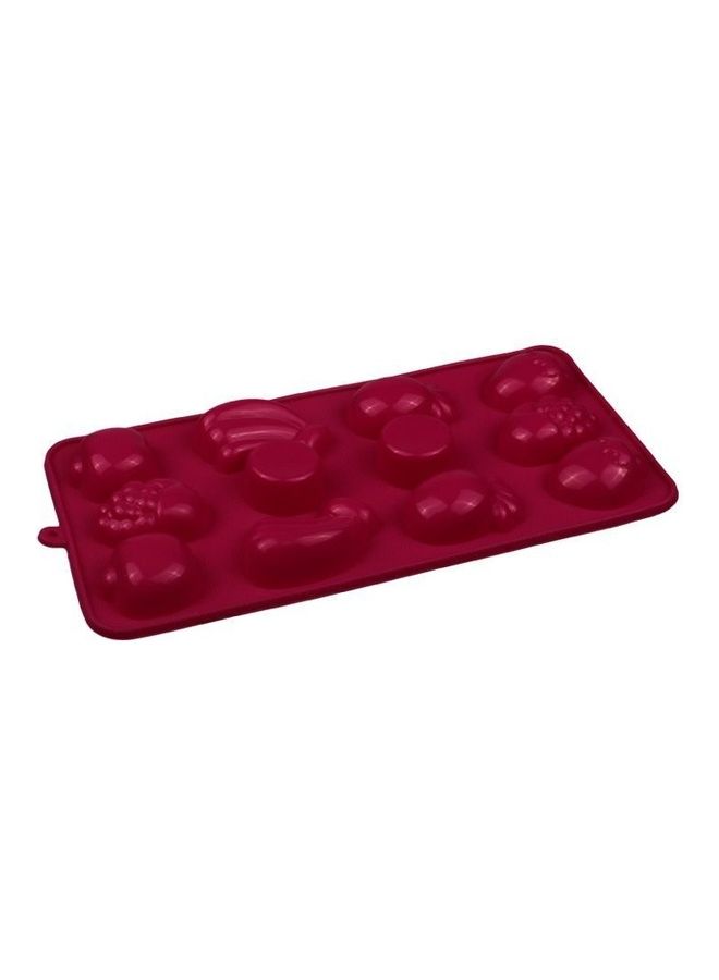 NIBEMINENT Fruit Shaped Silicone Ice Tray Mold Red