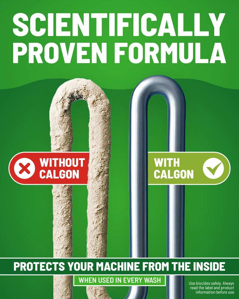 Calgon Hygiene Plus Washing Machine Cleaner & Limescale Remover, Water Softener Tablets, Unscented, 65 Tablets, Pack of 1 - Image 5