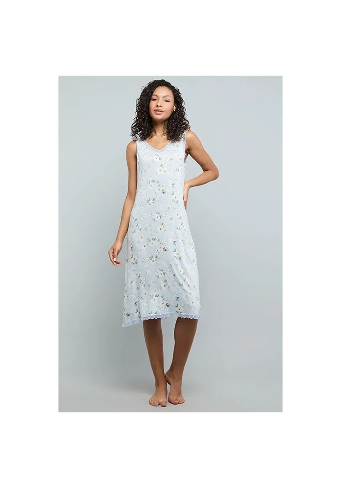 أر أند بي Floral Print Sleeveless Nightdress