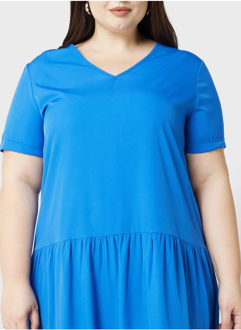Ella Plus Tiered Detail Dres