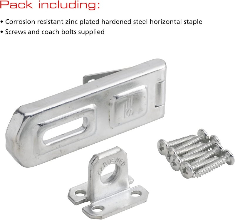 Sterling DHS080 80mm Hasp and Staple, Grey - Image 4