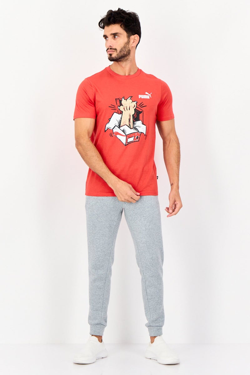 PUMA Men Sportswear Fit Short Sleeves Outdoor T-Shirt, Red - Image 4