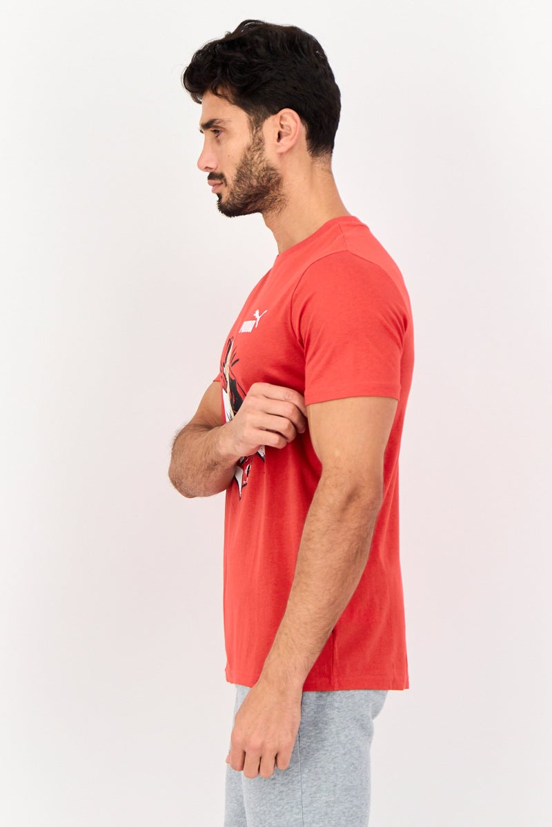 PUMA Men Sportswear Fit Short Sleeves Outdoor T-Shirt, Red - Image 2