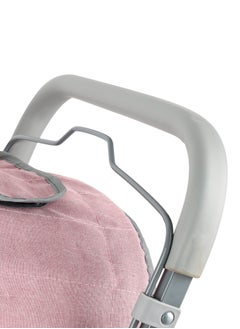 BABY PLUS Ultimate Comfort Reversible Baby Stroller - Lightweight, Foldable, Adjustable Seat with Canopy & Safety Belt for Newborns & Toddlers, 0-3 Years (PINK)  - Image 4