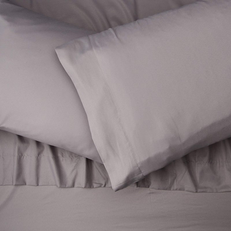 Comfort Spaces Microfiber Set 14" Deep Pocket, Wrinkle Resistant All Around Elastic-Year-Round Cozy Bedding Sheet, Matching Pillow Cases,4pieces, Twin, Light Gray,CS20-0119 - Image 2