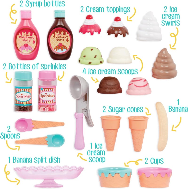 BATTAT Play Circle – Toy Food – Ice Cream Set – Kitchen Accessories For Kids – Pretend Play – 3 Years + – Sweet Treats Ice Cream Parlour - Image 4