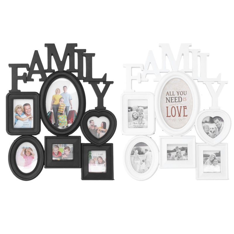 2Pcs Photo Frame Family Picture Collection Desktop Display Wall Hanging Decoration Ornament - Image 1