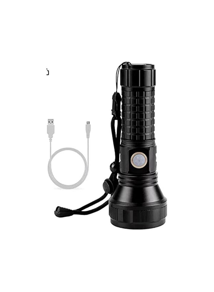 Powerful tactical LED flashlight with 10,000 lumens, long lasting, 800m flash range, waterproof, comes with a bag - Image 1