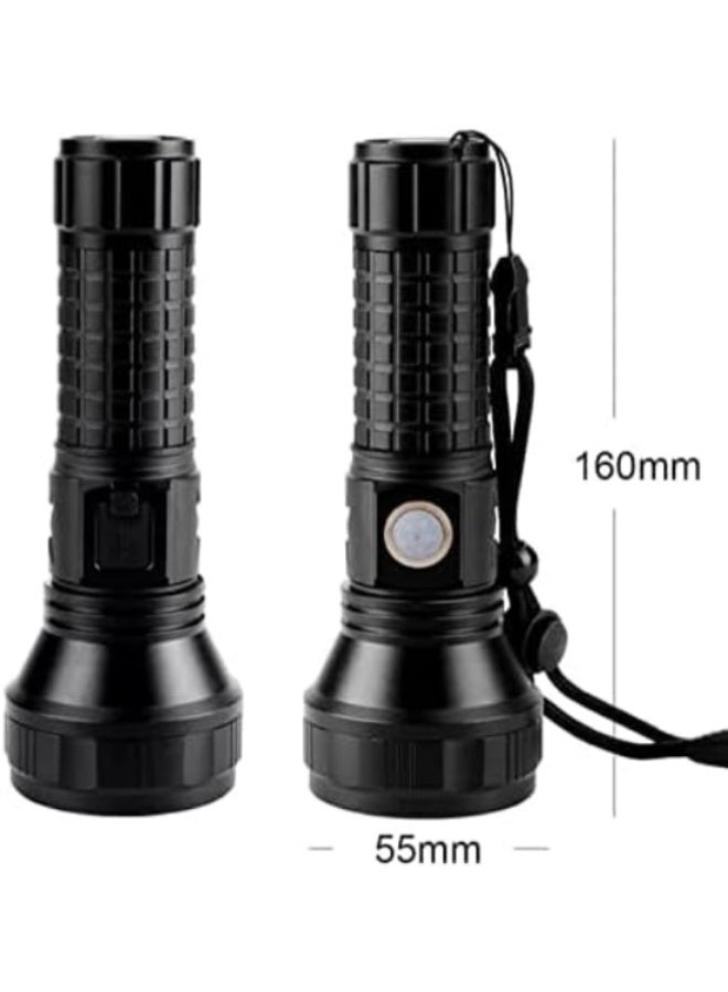 Powerful tactical LED flashlight with 10,000 lumens, long lasting, 800m flash range, waterproof, comes with a bag - Image 5