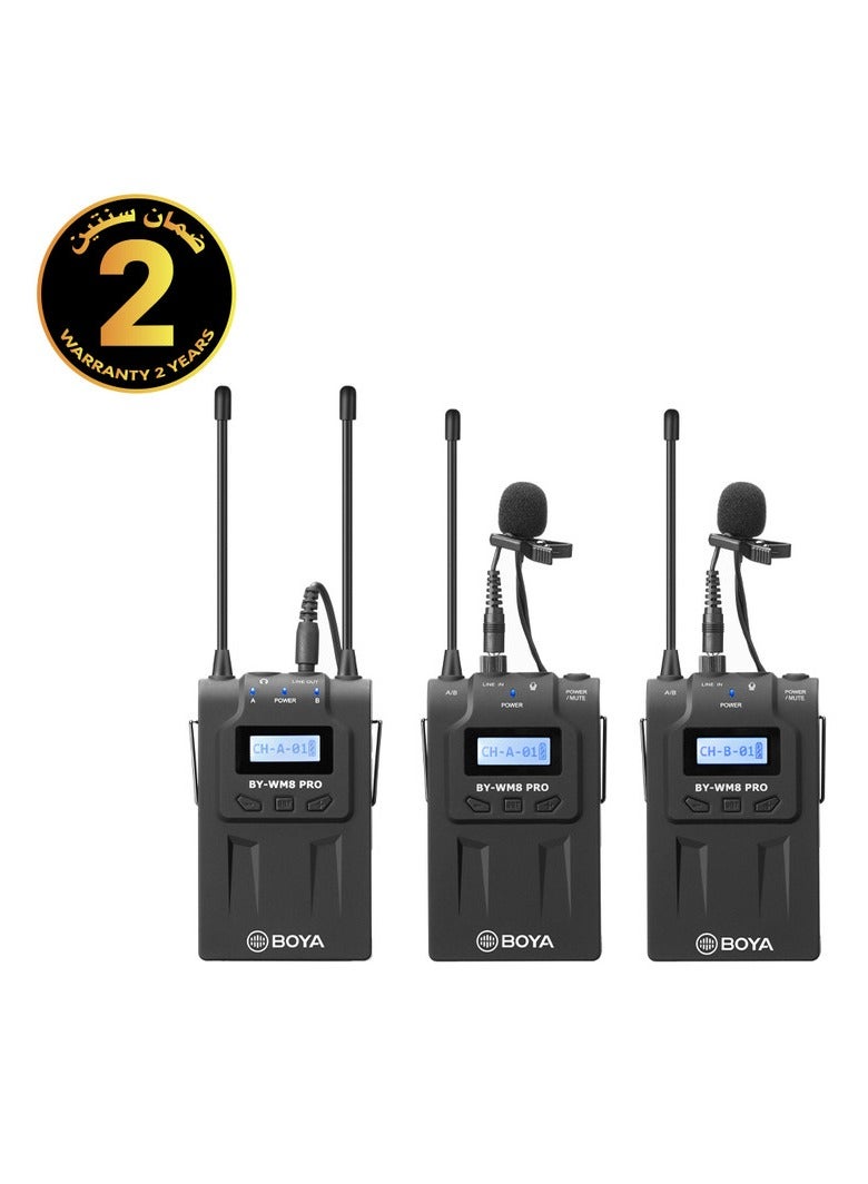 BOYA BY-WM8 Pro-K2 UHF Dual-Channel Wireless Microphone System - Image 1