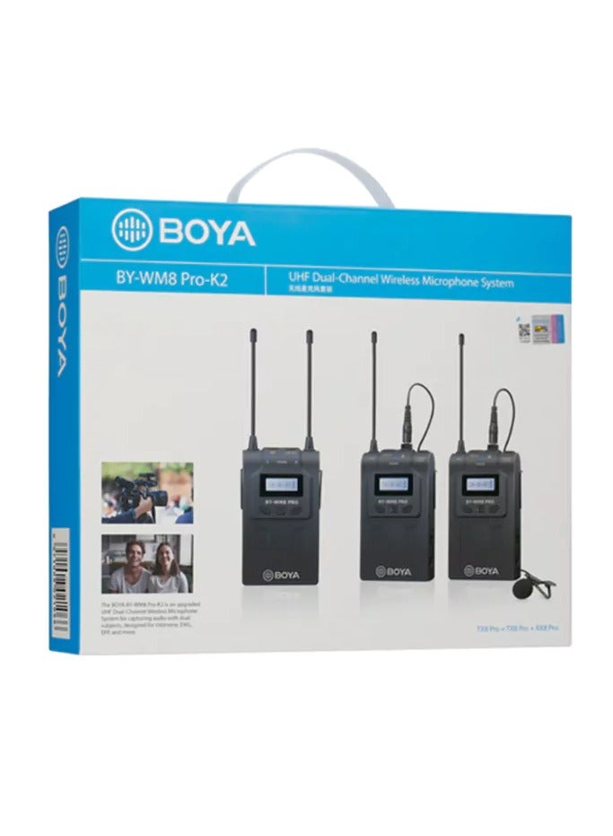 BOYA BY-WM8 Pro-K2 UHF Dual-Channel Wireless Microphone System - Image 4