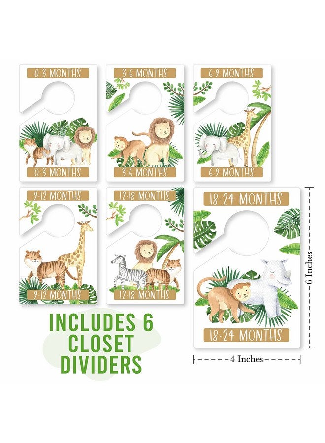 هادلي ديزاينز فواصل تعليق حسب حجم خزانة الطفل - فواصل خزانة الطفل من سفاري، منظم خزانة الطفل لتنظيم غرفة الأطفال، مستلزمات الأطفال الأساسية لحديثي الولادة، فواصل خزانة غرفة الأطفال للبنات أو الأولاد - Image 3