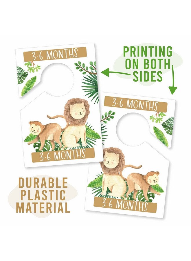 هادلي ديزاينز فواصل تعليق حسب حجم خزانة الطفل - فواصل خزانة الطفل من سفاري، منظم خزانة الطفل لتنظيم غرفة الأطفال، مستلزمات الأطفال الأساسية لحديثي الولادة، فواصل خزانة غرفة الأطفال للبنات أو الأولاد - Image 5