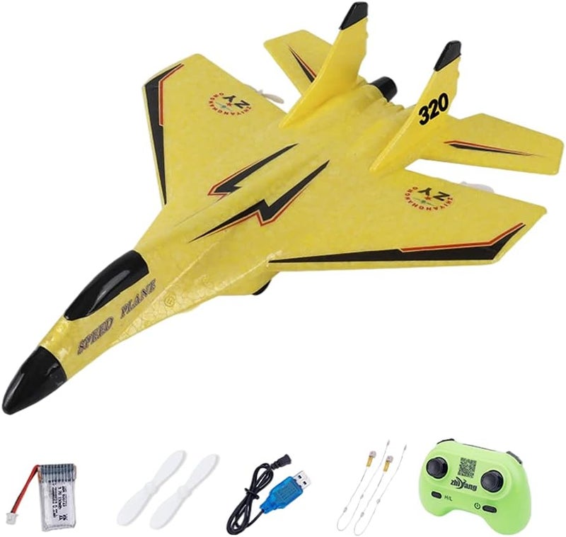 klarako 2.4G 2 Channel RC Aircraft, EPP Foam Aircraft, Night Light Smart Balance Radio Control Fixed Wing Glider Plane Toy Ready to Fly Easy to Control  Yellow - Image 3