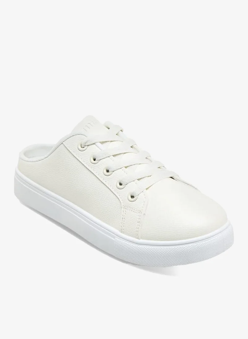 MISSY Women Solid Slip-On Sneakers with Lace Detail