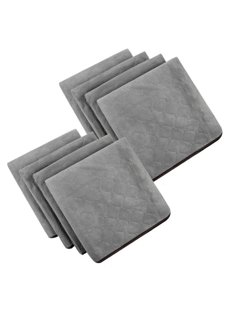 HOMESTAR 8-Piece Foldable Home Storage Bag Clothes Organizer and Protector Cover with Clear Window Sturdy Zipper Reinforced Handle - Image 4