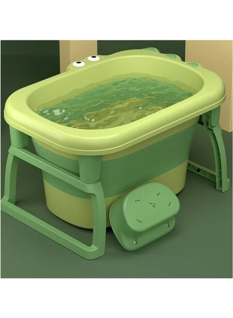 فول جوي حوض استحمام للأطفال قابل للطي على شكل تمساح مع كرسي ,76*54*42.5 سم - Image 3