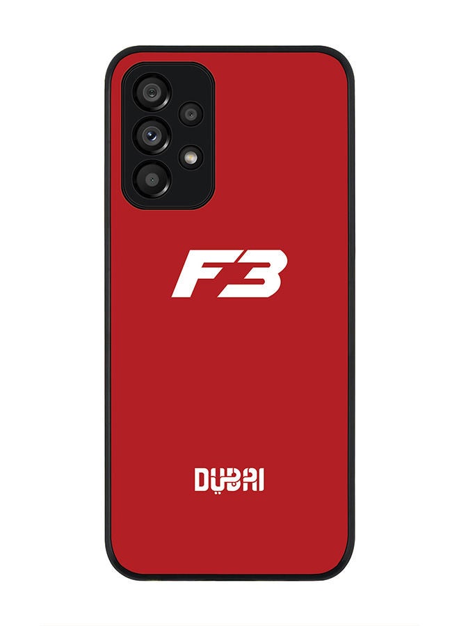 Stylizedd Rugged Black edge case for Samsung Galaxy A73 5G Slim fit Soft Case Flexible Rubber Edges Anti Drop TPU Gel Thin Cover -  Faz3 Dubai Red - Image 1