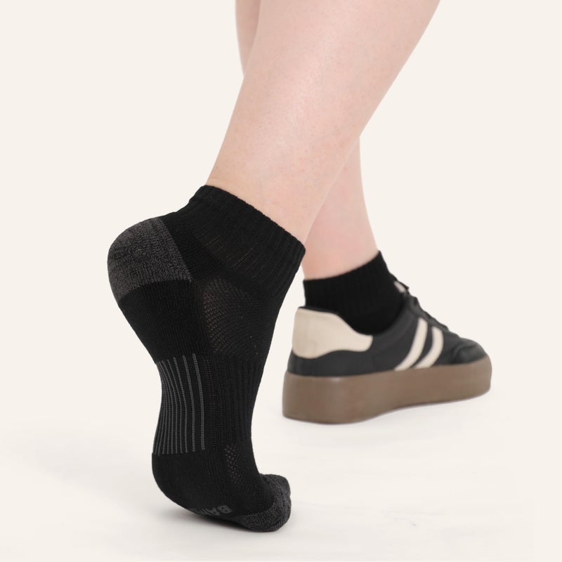 BAMBOO COOL Ankle Socks Womens Athletic Running Socks Moisture-Wicking Bamboo Viscose Cushioned Anti-Blister 5/6 Pairs - Image 2