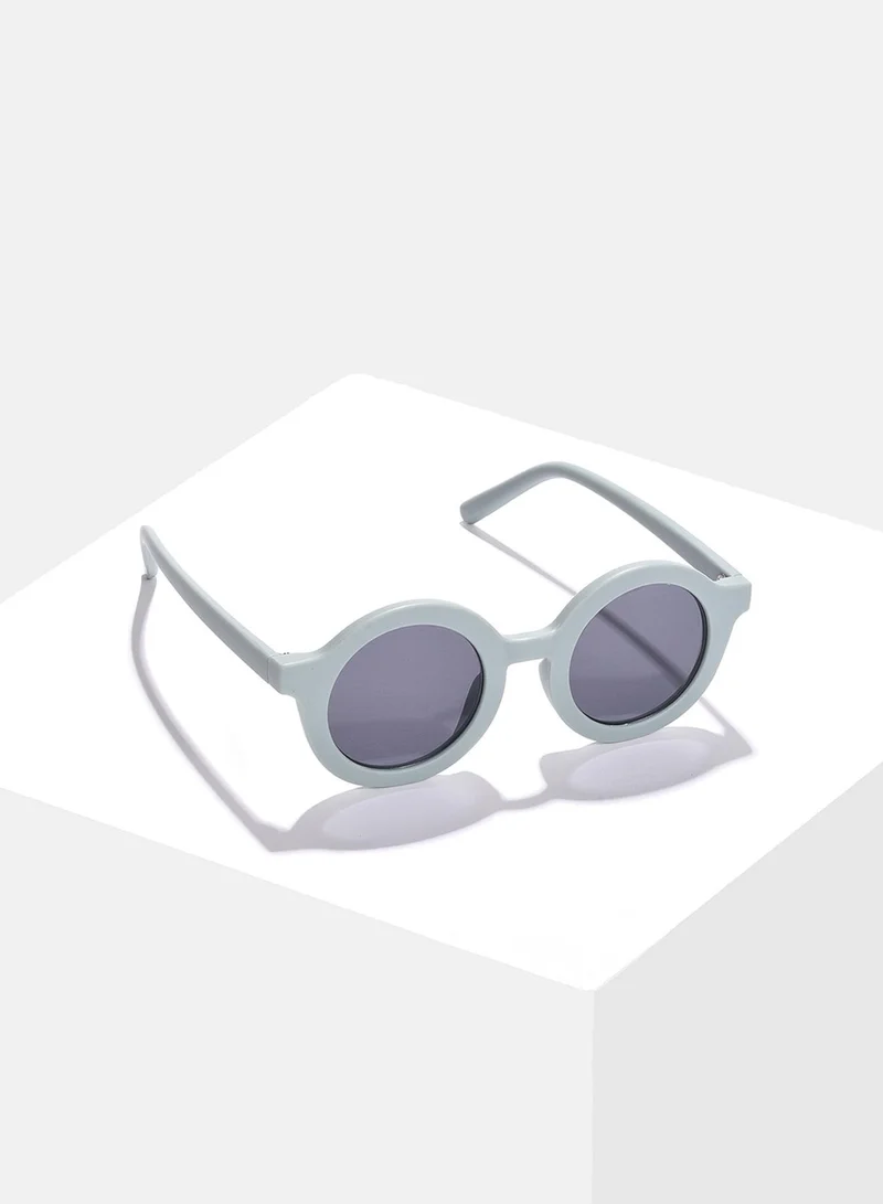 صوص هاوت نظارة شمسية سوداء دائرية بعدسات سوداء