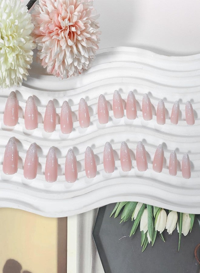 سكويشي ٢٤ قطعة من الأظافر الاصطناعية اللاصقة على شكل لوزة، لتطويل الأظافر للنساء، مانيكير سريع، أظافر اصطناعية لاصقة لحفلات الزفاف والاستخدام اليومي، أطراف أظافر وطلاء جل - Image 5