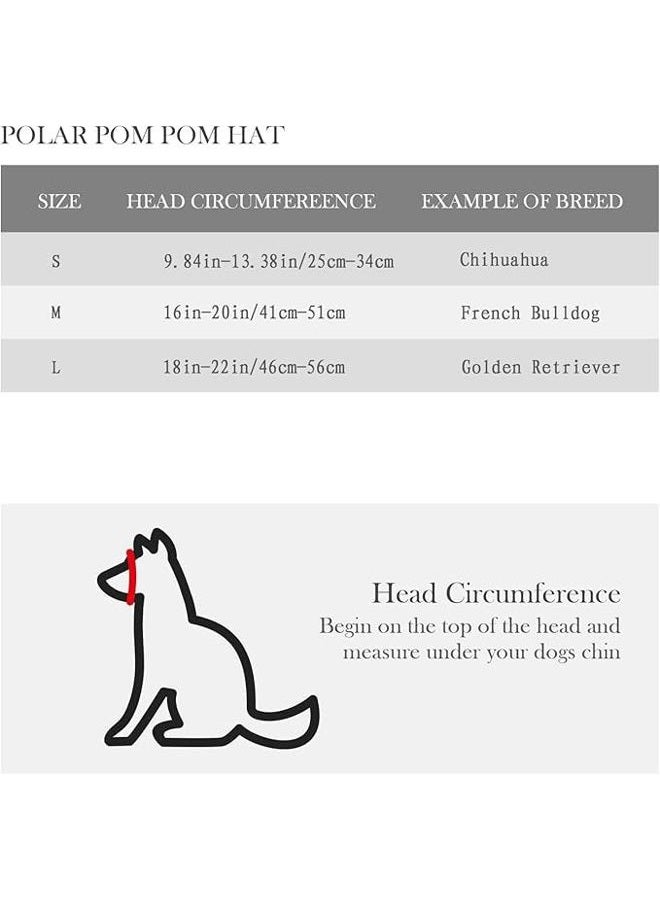 AMOJA Polar Pom Pom Hat, Warm Pet Dog Knitted Hat,Pet Dog Winter Knitted Hat, Hats for Small Dogs, Winter Dog Hat with Ear Holes and Long Tassel (Grey, Large) - Image 4