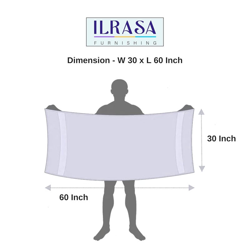 ILRASA Turkish Cotton Bath Towel 30 x 60 cm Dot Pattern Soft Super Absorbent Large Towel for Daily Use 1 Beige - Image 4