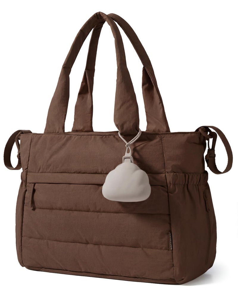 BAGSMART Diaper Bag Tote Hospital Bag for Labor Delivery Large Capacity Baby Bags for Mom Puffy Maternity Travel Tote with Changing Pad Pacifier Case - Image 2