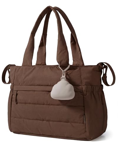 BAGSMART Diaper Bag Tote Hospital Bag for Labor Delivery Large Capacity Baby Bags for Mom Puffy Maternity Travel Tote with Changing Pad Pacifier Case - Image 1